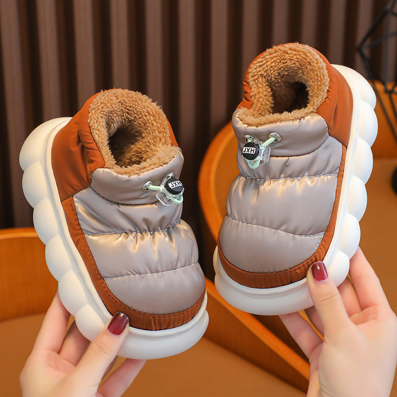 棉拖鞋冬季男女儿童室内防水踩屎感外穿可爱居家加厚包跟棉鞋F27