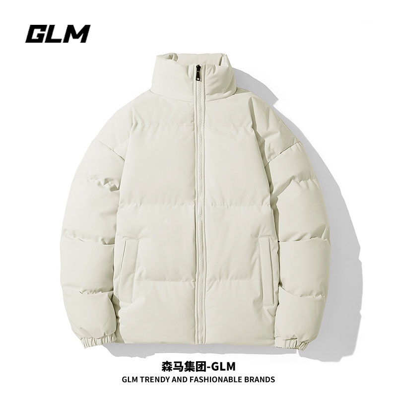 GLM 男士外套冬季新款美式复古潮牌百搭棉衣加厚青少年保暖棉服