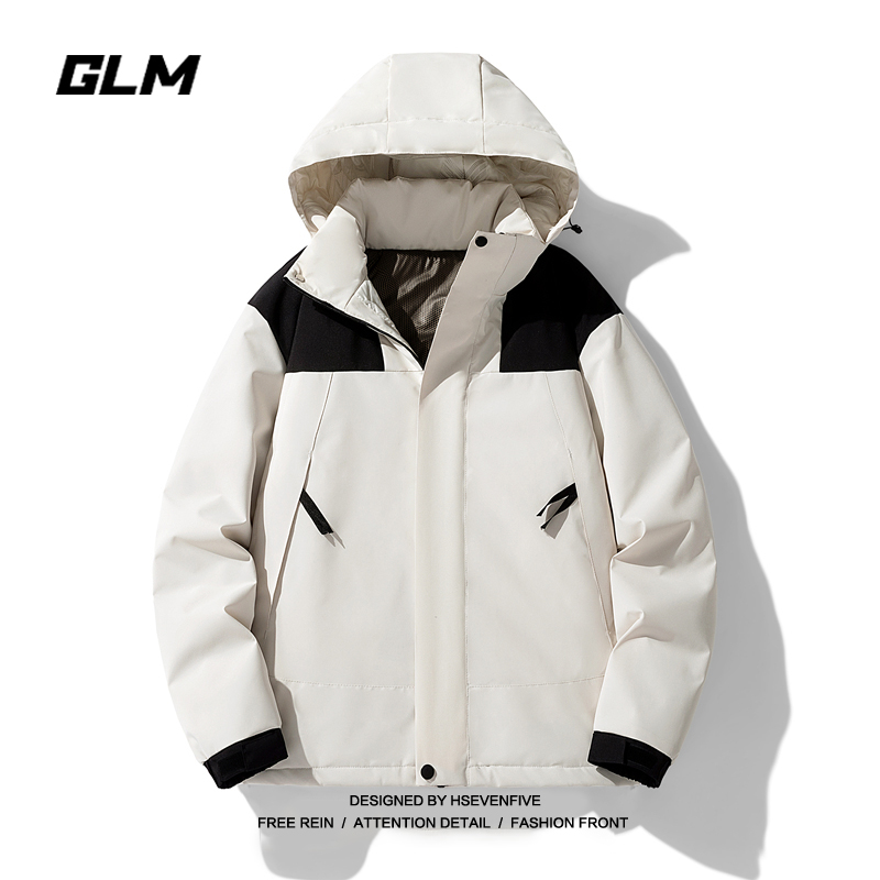 GLM连帽棉衣外套男秋冬款保暖男款棉服秋冬季情侣百搭新款冲锋衣