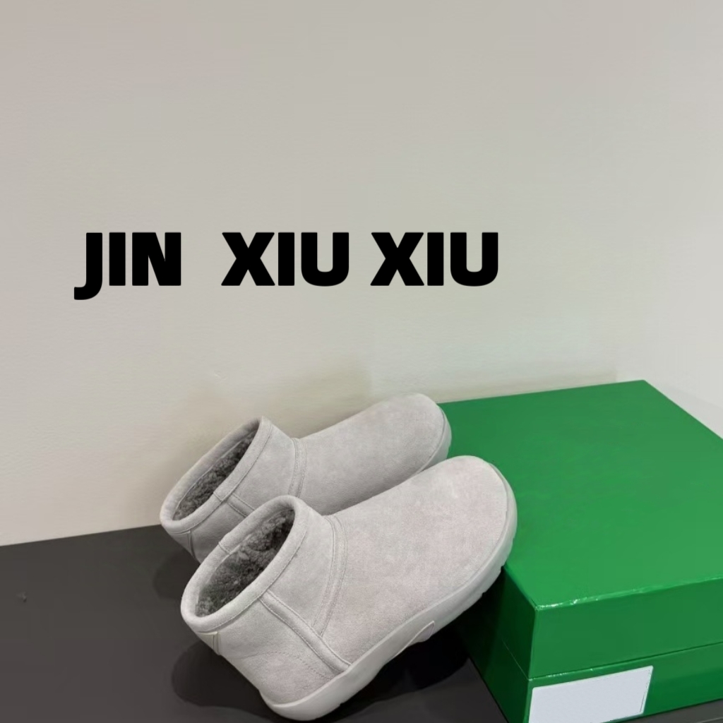JINXIUXIU秋冬新款加绒保暖雪地靴休闲百搭经典加厚低帮1520