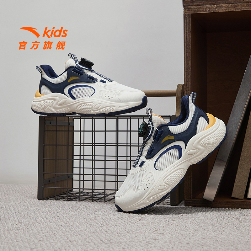 安踏儿童休闲鞋2025新款透气舒适防滑耐磨男大童休闲百搭款潮