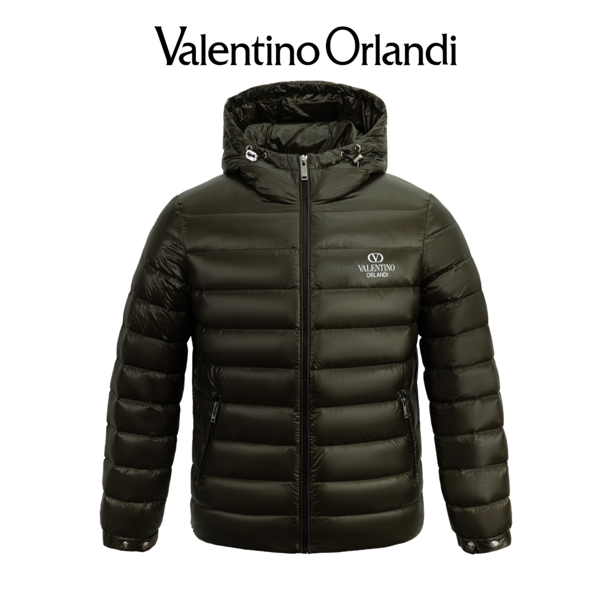 VALENTINO ORLANDI/华伦天奴.奥兰迪男士冬季时尚连帽亮面羽绒服