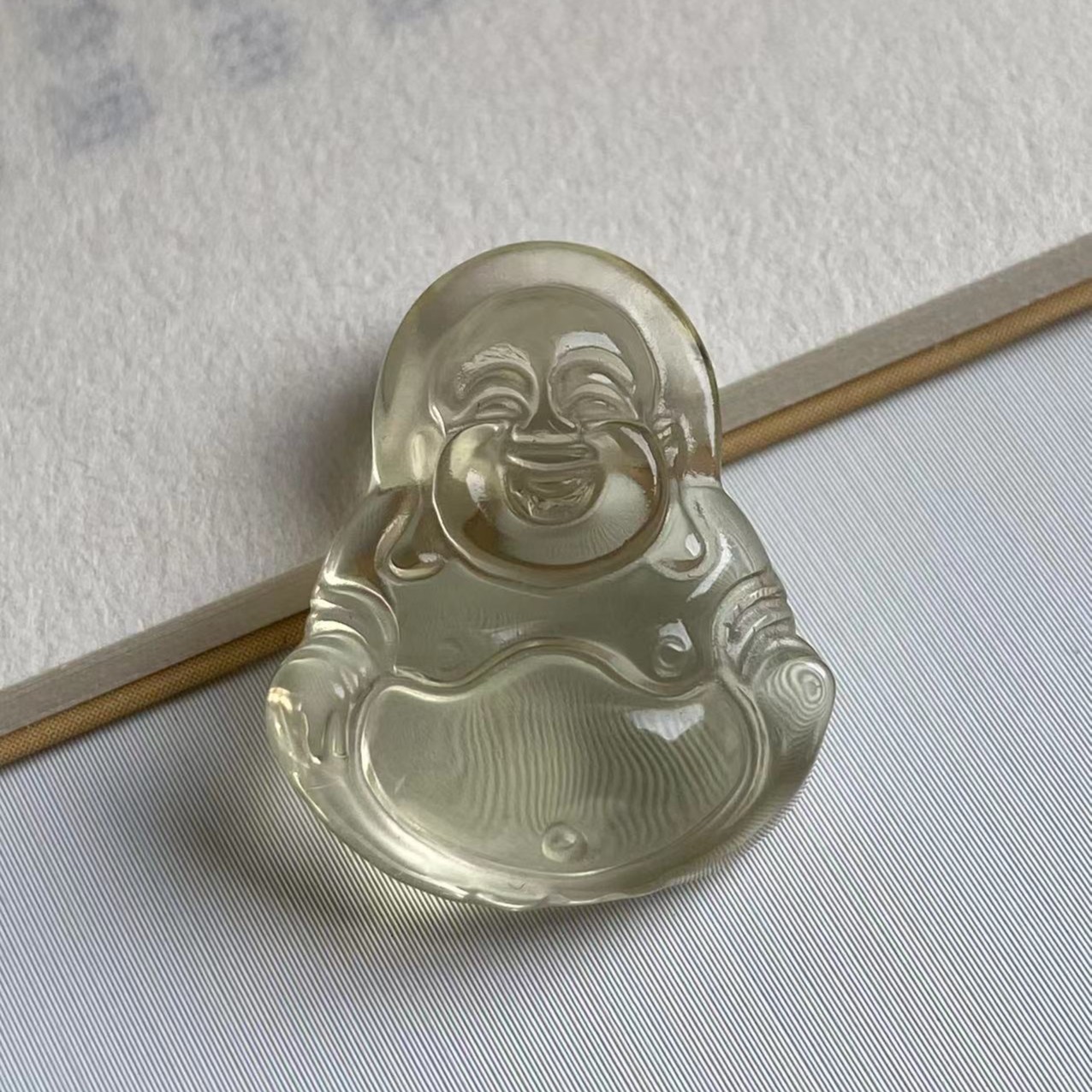 天然黄水晶佛公吊坠笑口常开弥勒佛开心大肚佛男女同款多样性发货