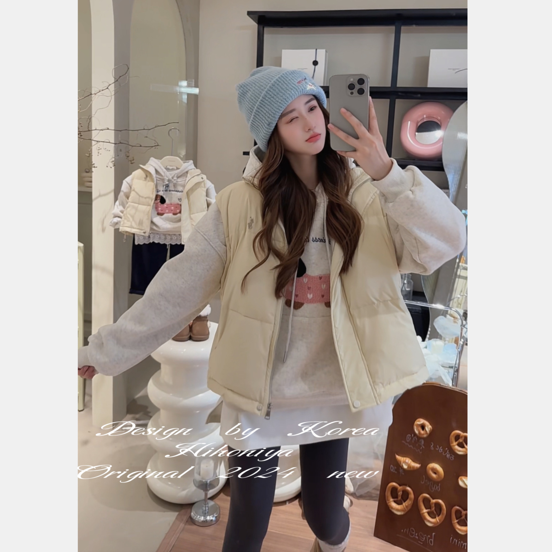 【雪国暖冬】二Hihoniya~2024冬季亲子款纯色90白鸭绒羽绒服马甲