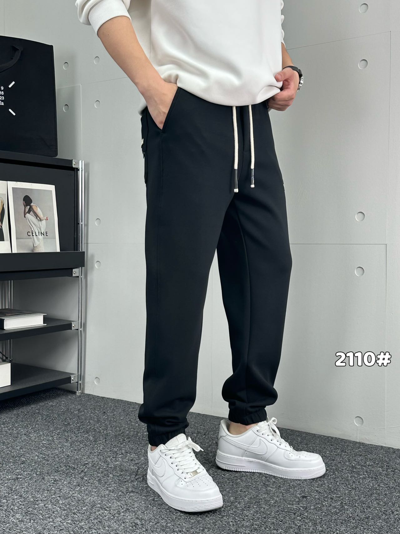 卫裤男士秋冬季2024新款重磅宽松休闲裤束脚潮牌加厚运动长裤子