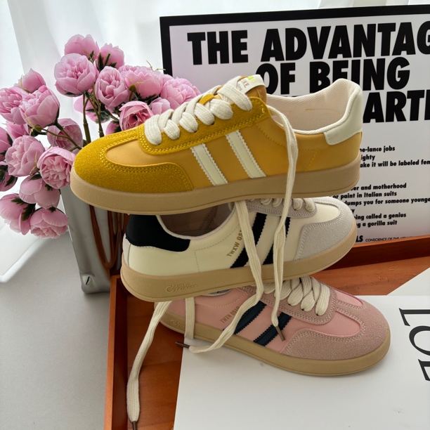 冰丝布冰凉德训鞋女2024夏季百搭软底小白鞋练车跑步低帮复古板鞋