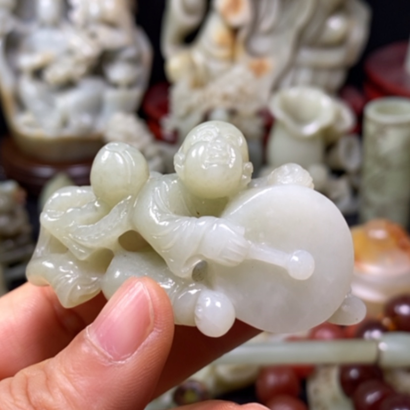 【闪购商品】和田玉挂件把件摆件未镶嵌老*