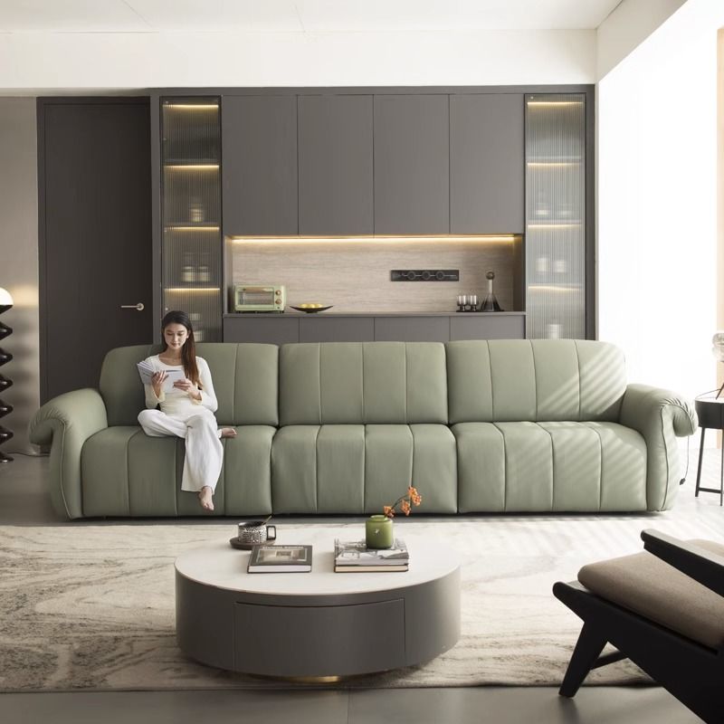 意式牛皮电动多功能沙发智能沙发床两用遥控伸缩客厅小户型真皮