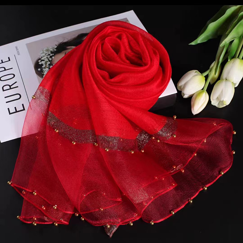 【钉珠款】180*65 丝巾