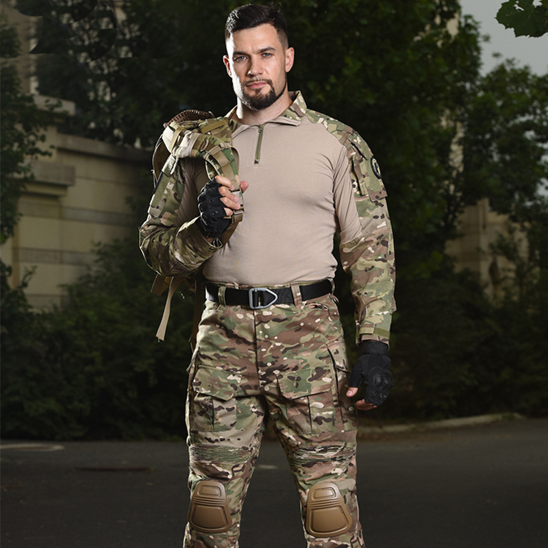 新款升级G3蛙服战术套装男女耐磨防刮教官训练迷彩服套装男士一套