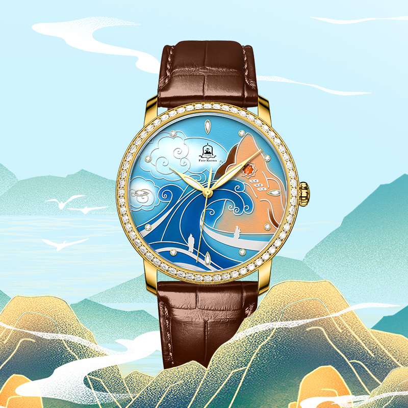 【普陀禅心-缘起】新中式禅意文化男士手表时尚高端机械表/专柜直发