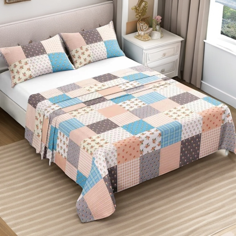 加厚加密四季精梳云小竹多尺寸床单枕套【百纳格】优质细腻品质