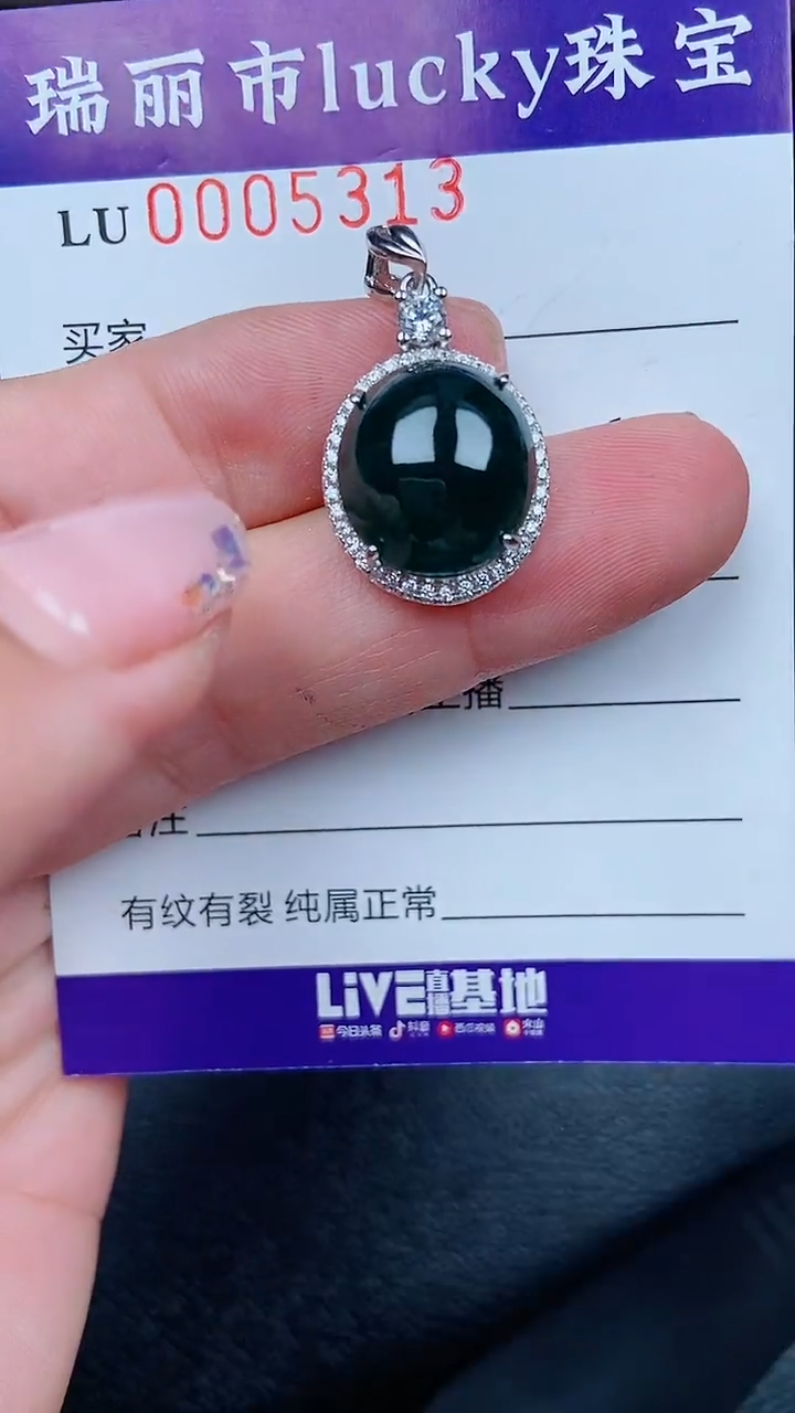 【闪购商品】翡翠颈饰银S925镶嵌5313