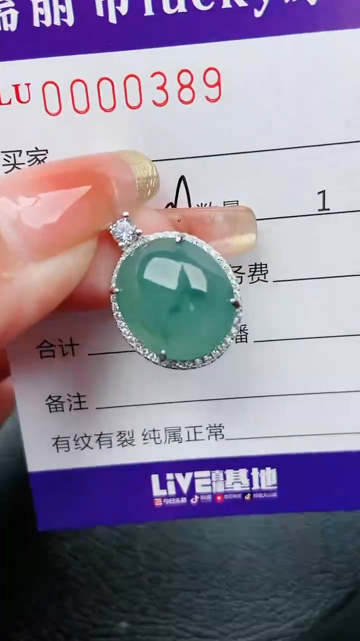 【闪购商品】翡翠颈饰银S925镶嵌389
