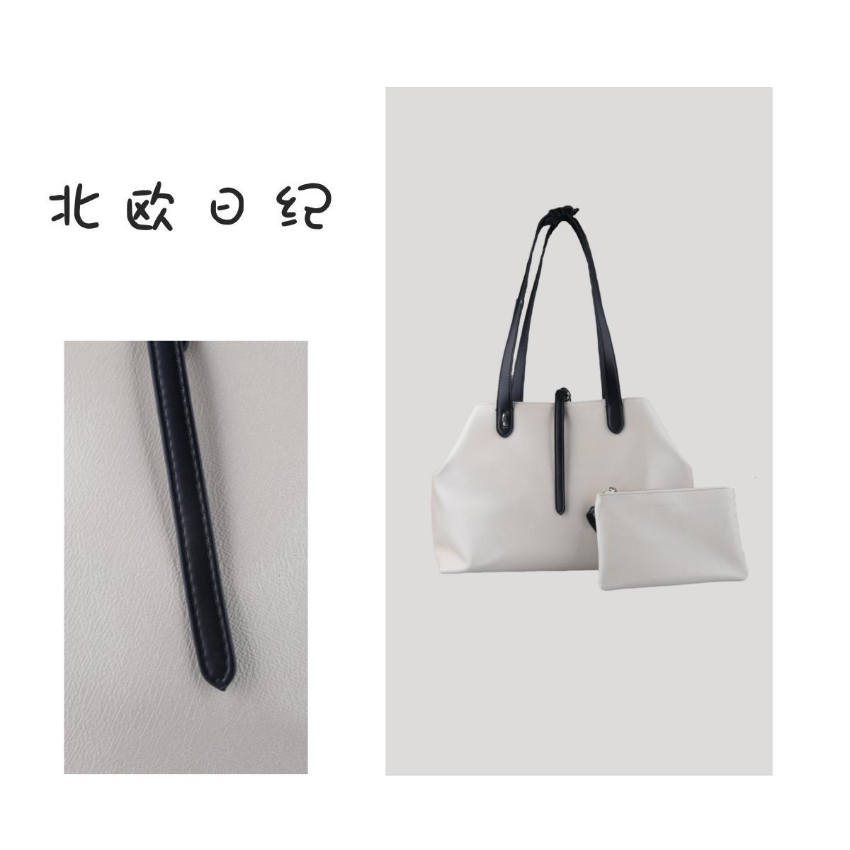 【北欧日纪】 8897-潮流时尚女士百搭轻奢腋单肩子母包 34*25*12