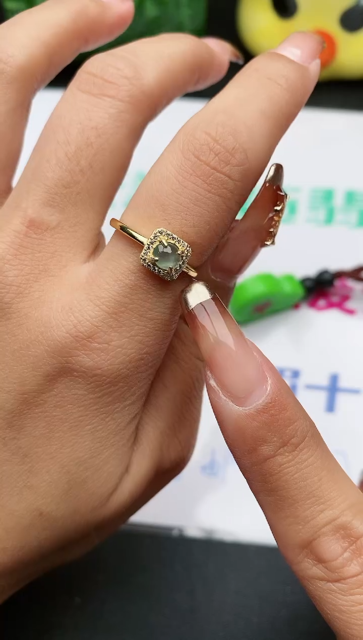 【闪购商品】翡翠戒指银S925镶嵌1