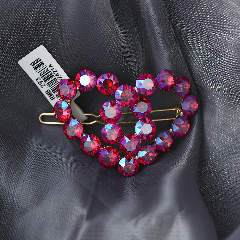 施家水滴水钻发夹气质百搭韩版简约青蛙扣刘海碎发小卡子夹子发卡