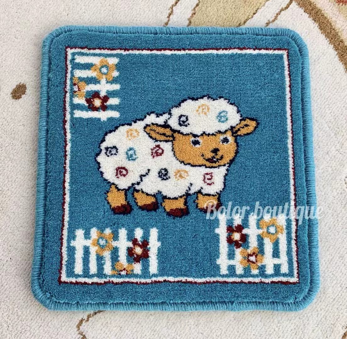 可爱绵羊骆驼牛马五畜挂件羊毛挂挂毯
