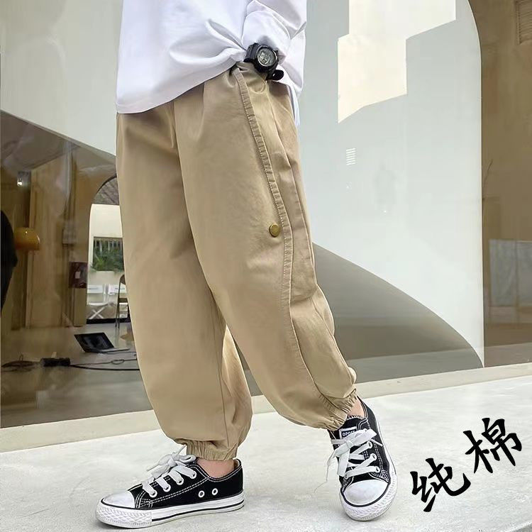 【小扬哥推荐】男童工装裤儿童休闲裤纯棉春秋宽松中大童2022新款