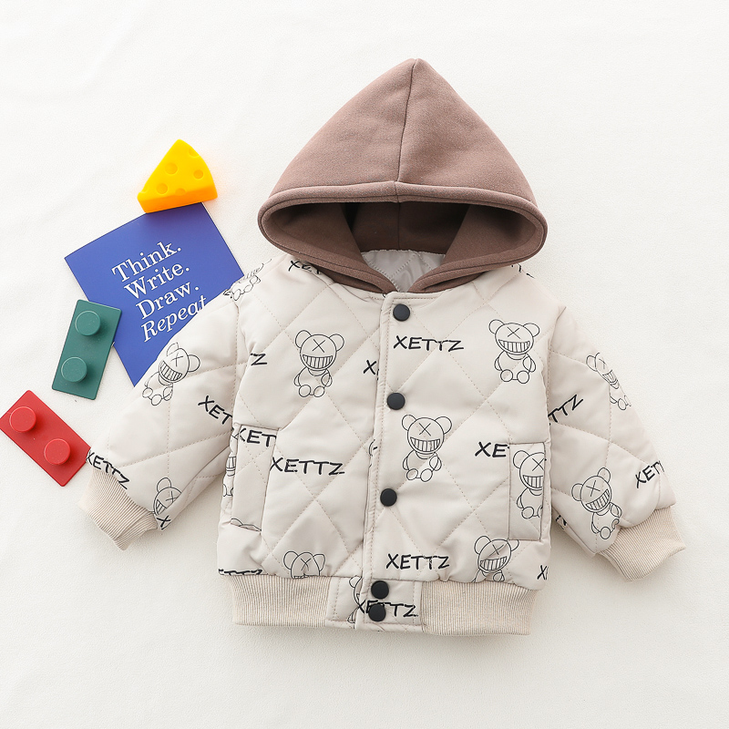 【冬季大促】男女童卡通连帽加厚棉衣儿童宝宝洋气棉服中小童棉袄