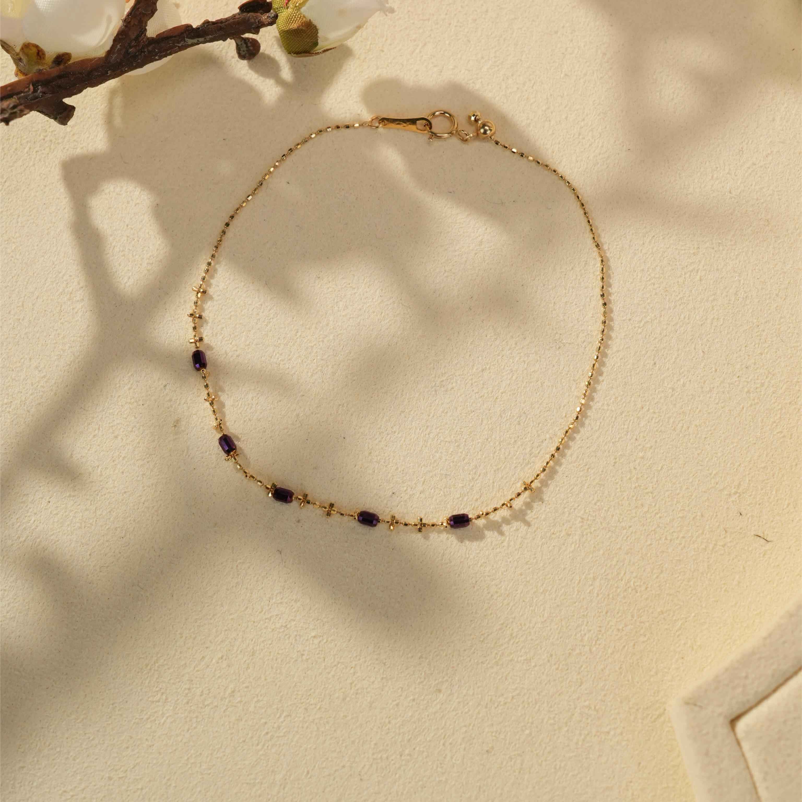 紫彩金手链18k金手链-FF016-ZH|BKJ6