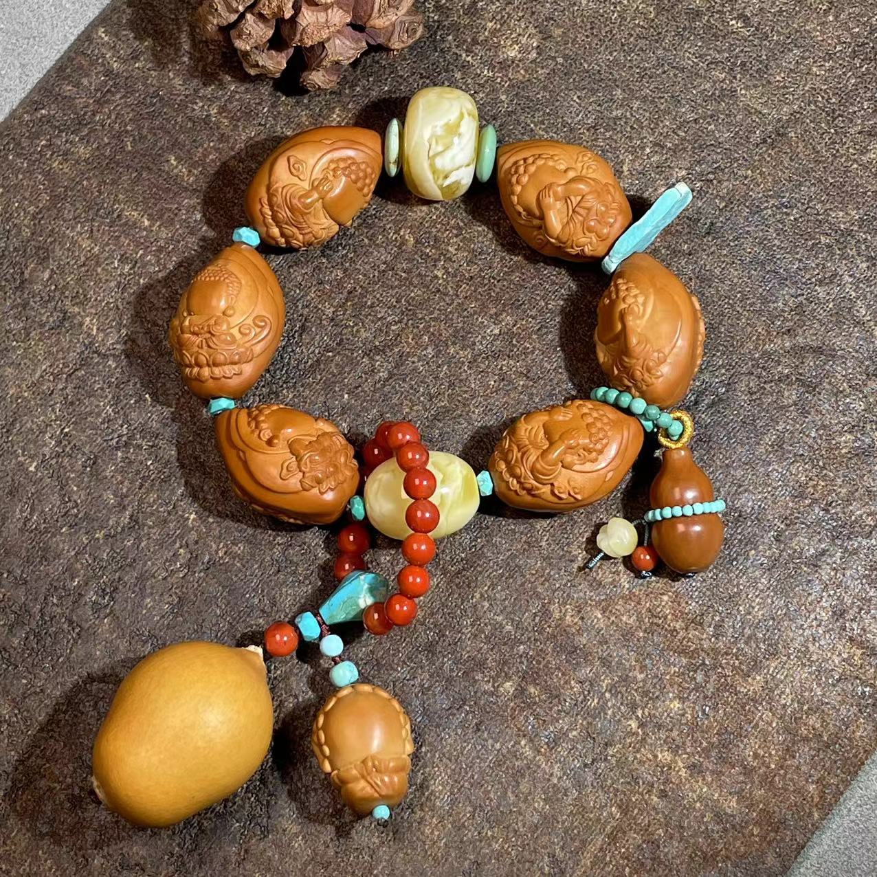 【杨仙仙珠宝】橄榄核多宝手持-YXXSC- 0007170