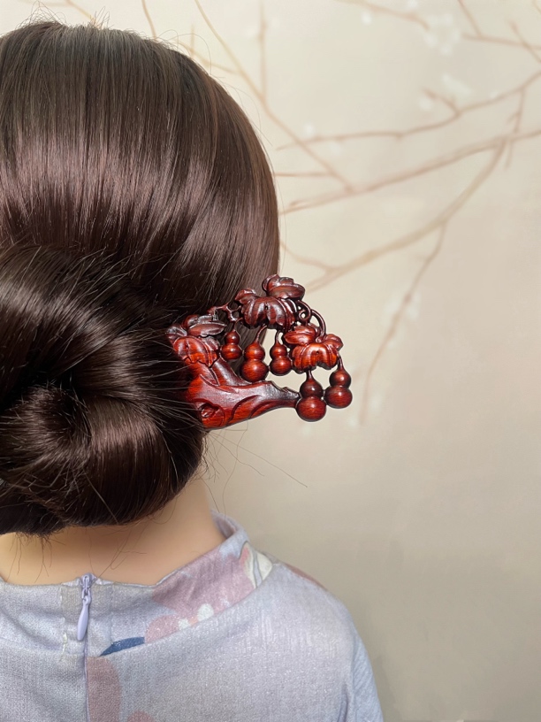 【原创】五“葫”临门、熊猫抱竹双钗双面立体雕刻精雕工艺品