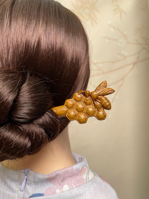 【归巢】发簪单簪双面立体雕刻精雕发饰