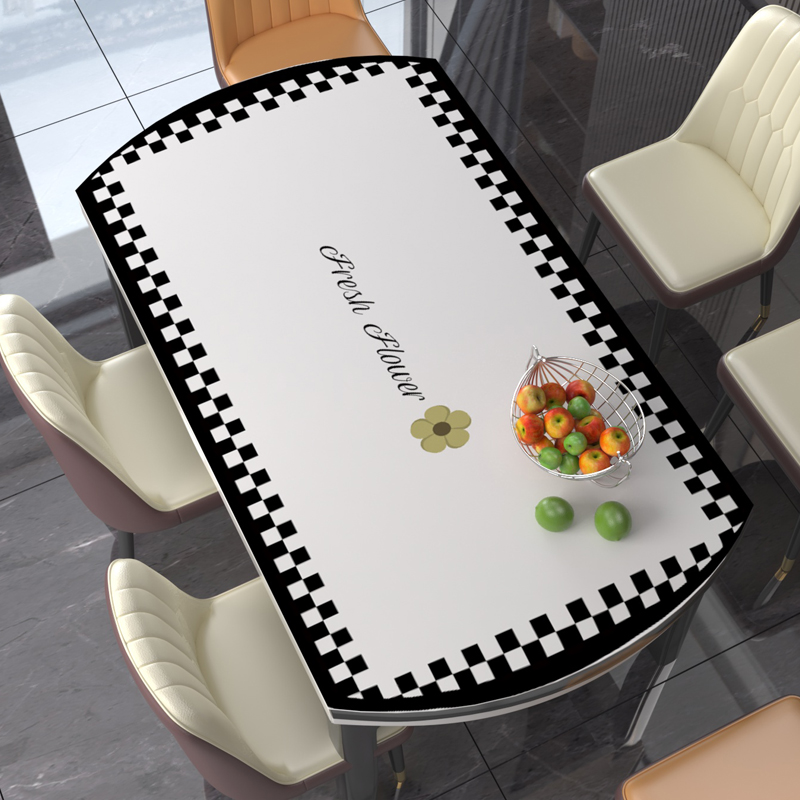 轻奢茶几桌布防油防水防烫客厅电视柜桌垫椭圆餐桌垫餐桌桌布台垫