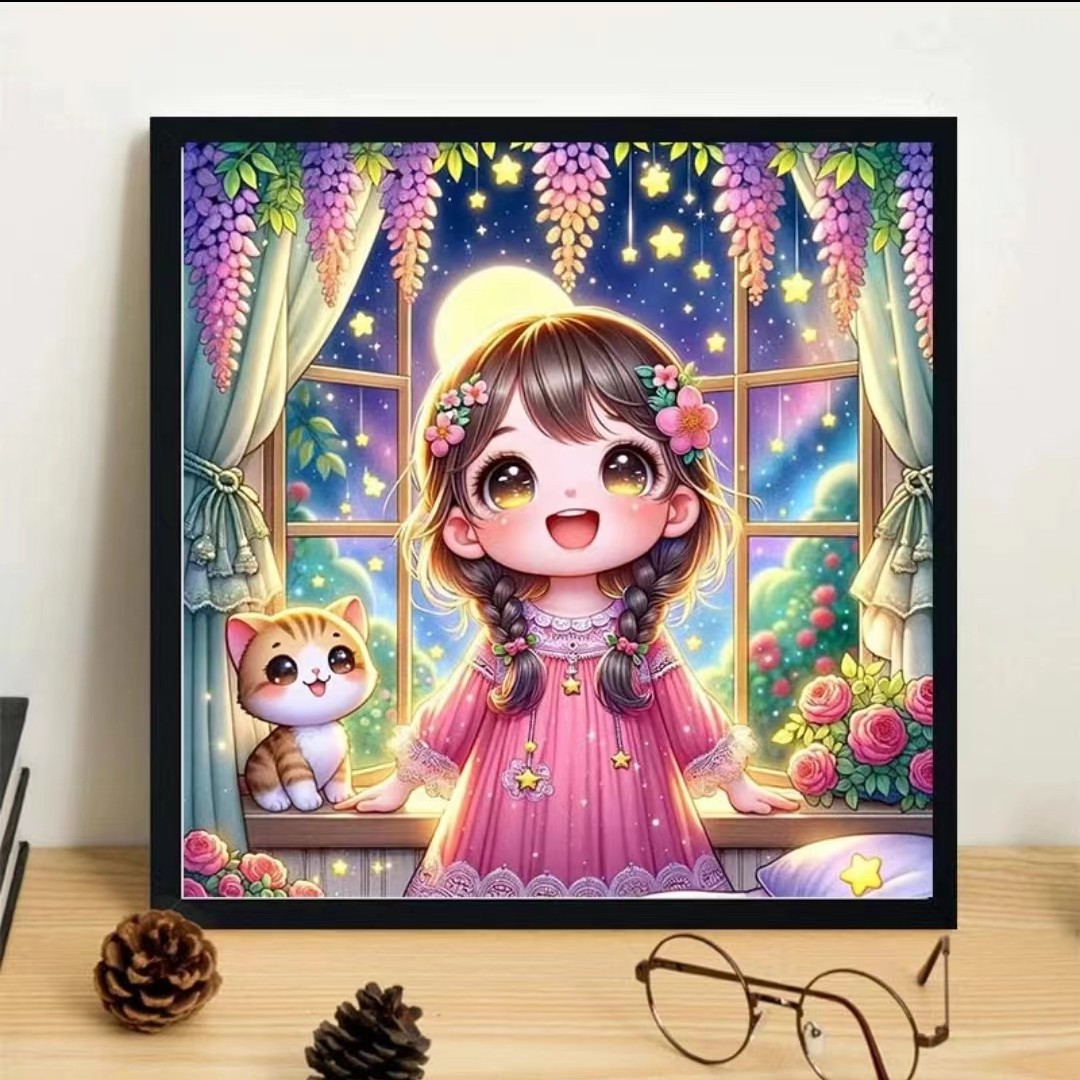 蒙娜丽莎皇室薰衣草童话2024新款十字绣儿童卡通可爱