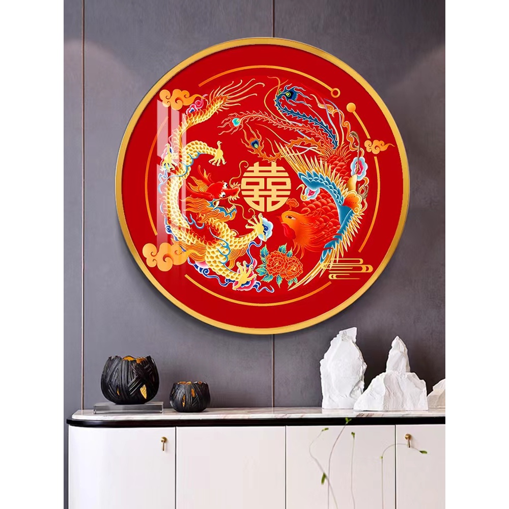 龙凤呈祥十字绣2022新款线绣结婚情侣系列客厅喜庆刺绣简单60*60