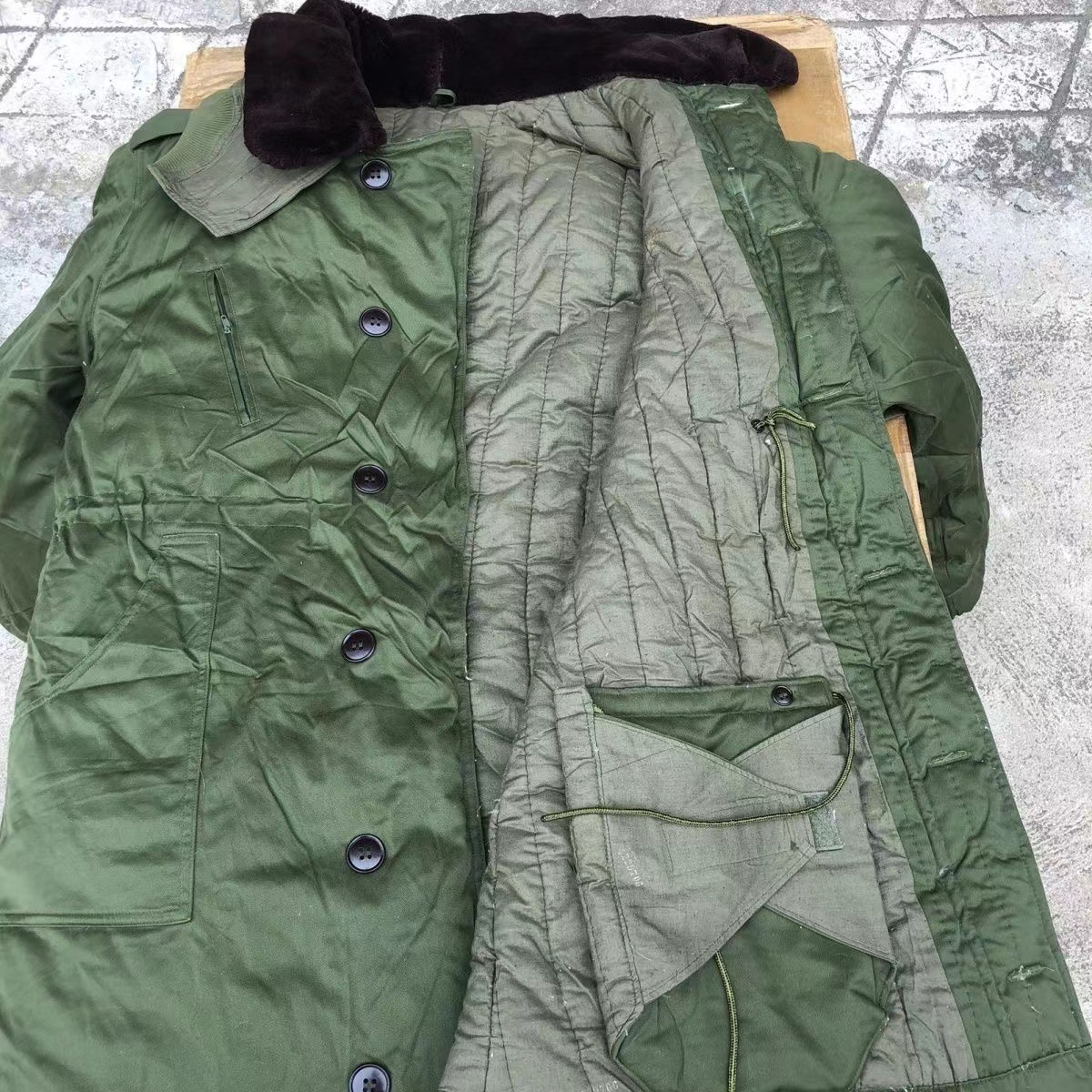 冬季防寒保暖帽子可拆卸带护膝中长款大衣