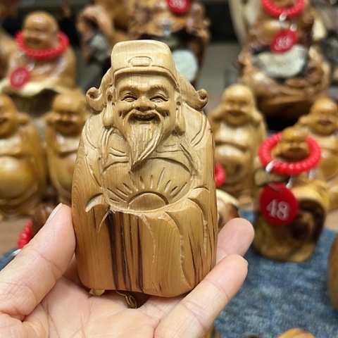 柏木太行崖柏手把摆件