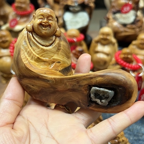 柏木太行崖柏手把摆件