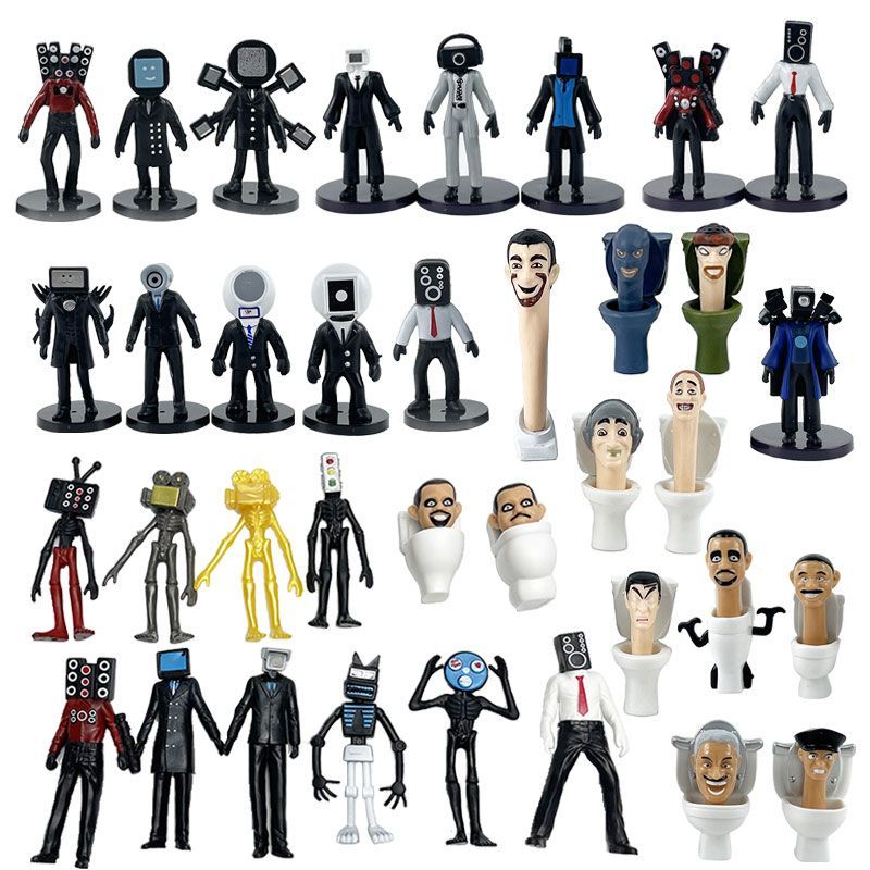 【新疆包邮】马桶人vs监控人公仔玩具玩偶手办电视人模型音响泰坦