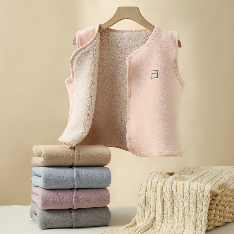 儿童马甲男女童厚绒马甲背心双面加绒加厚保暖内穿外穿暖背坎肩