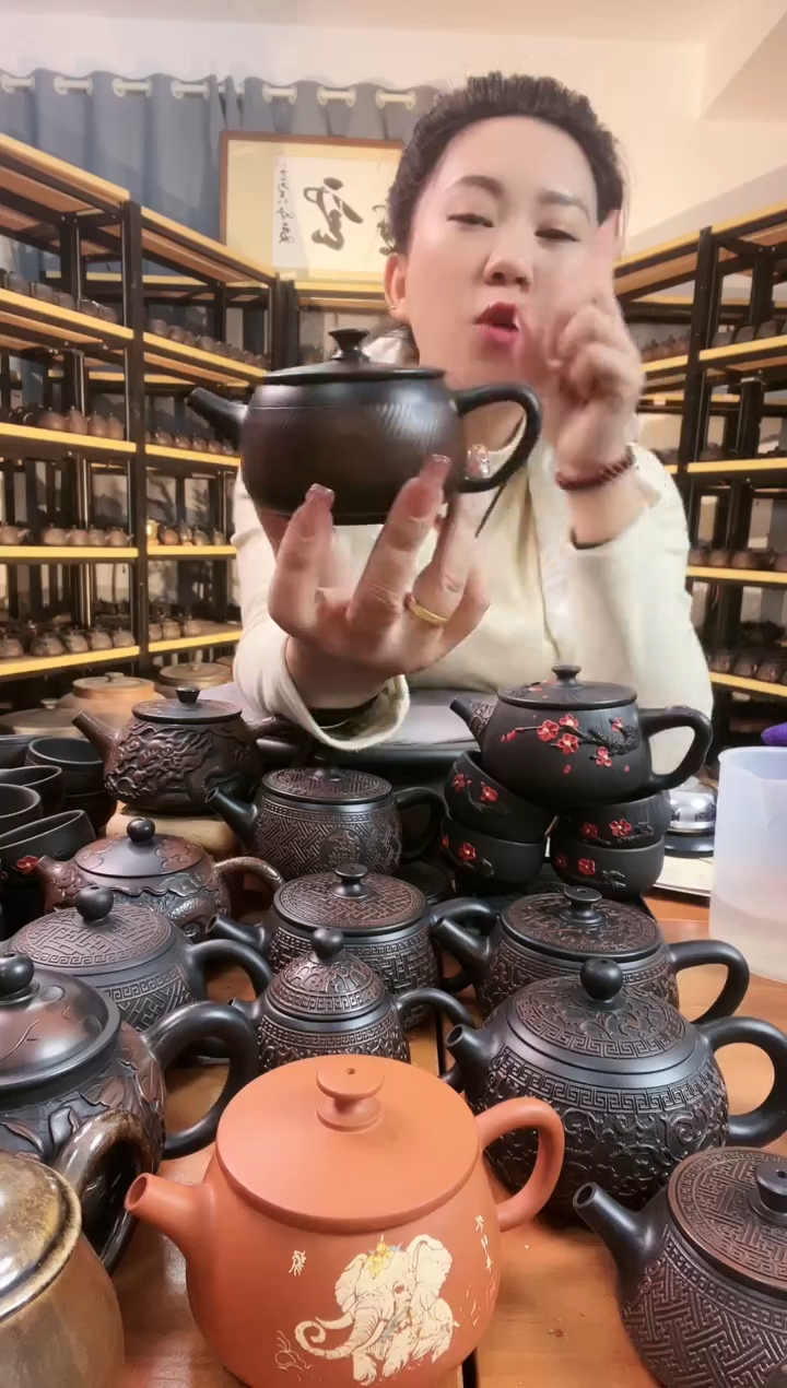 【闪购商品】陶瓷壶无礼盒网孔 跳叨 大口汉瓦