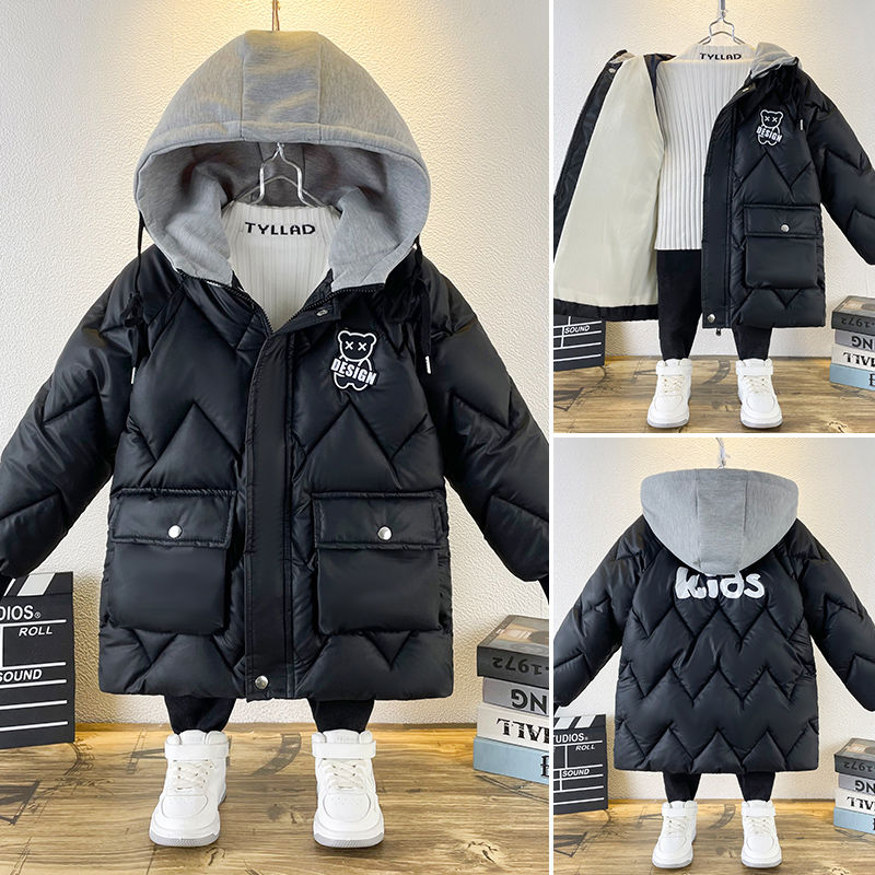 韩系男童冬季棉服洋气2023新款羽绒衣棉服短款保暖儿童冬装加厚外
