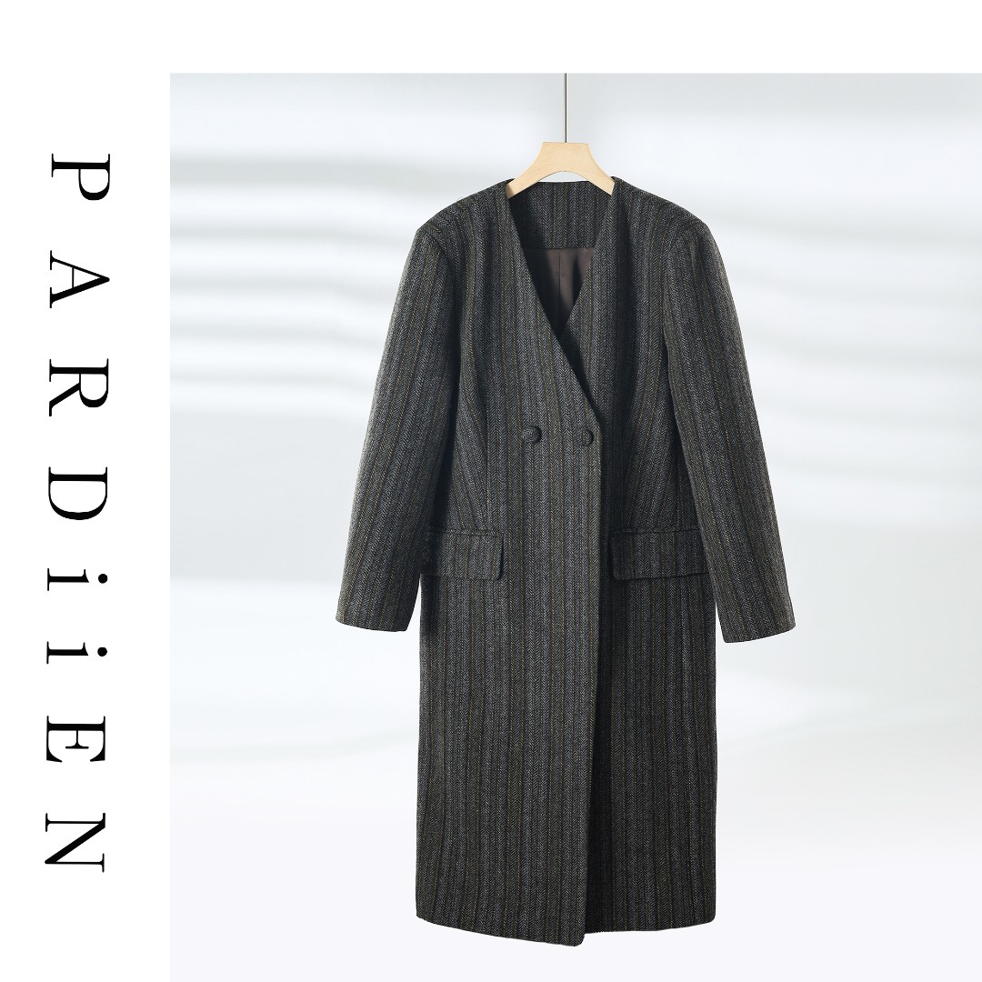 【北总严选】帕迪恩双口袋人字纹大衣2295