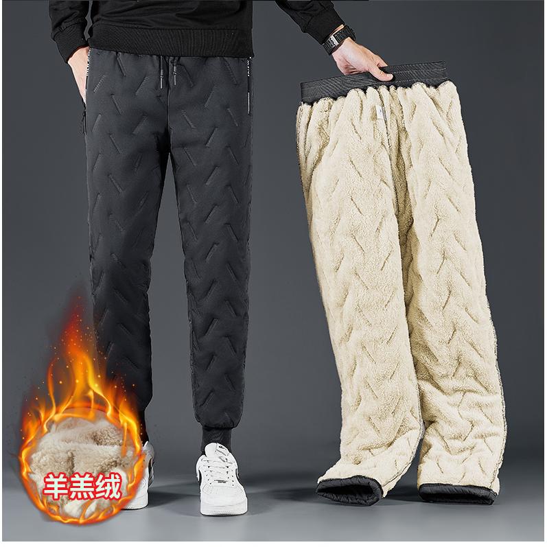 秋冬季裤子加绒爸爸棉裤中老年休闲长裤百搭保暖大码男士户外宽松