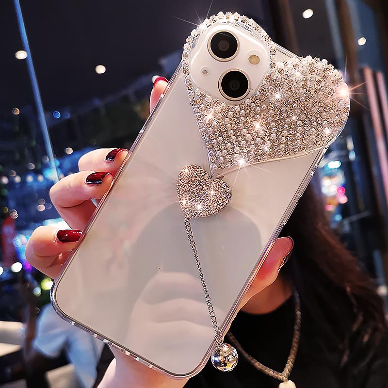 苹果13手机保护壳15promax新款高端iPhone13的女款镶钻高级感13pr