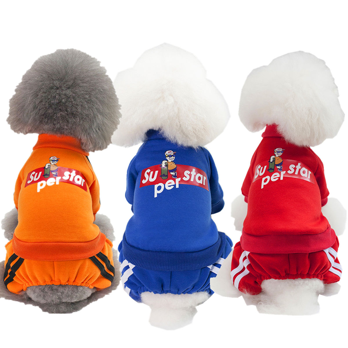 DADAGOU/哒哒狗狗狗衣服秋冬新款滑板小子卫衣泰迪宠物加绒保暖