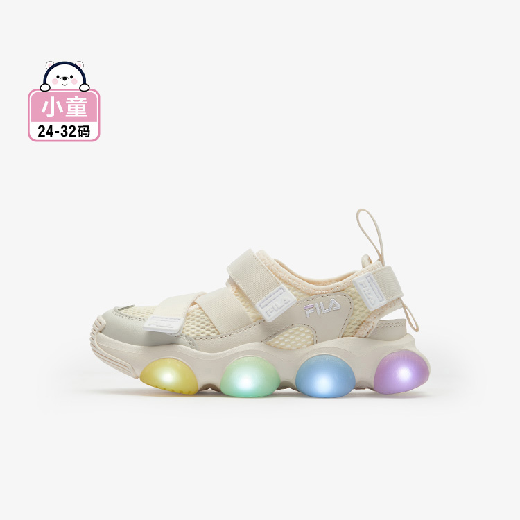 【猫爪闪灯鞋】FILA斐乐儿童鞋子户外小童男童女童休闲双网运动鞋