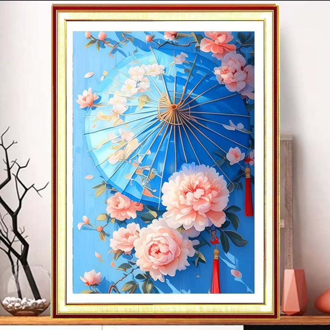 十字绣【梦幻牡丹】2025新款牡丹花梦幻唯美简约客厅玄关棉线绣