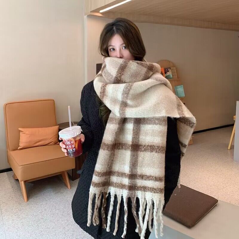 x马海毛围巾女冬季2022新款韩版百搭情侣围脖送男女朋友生日礼物