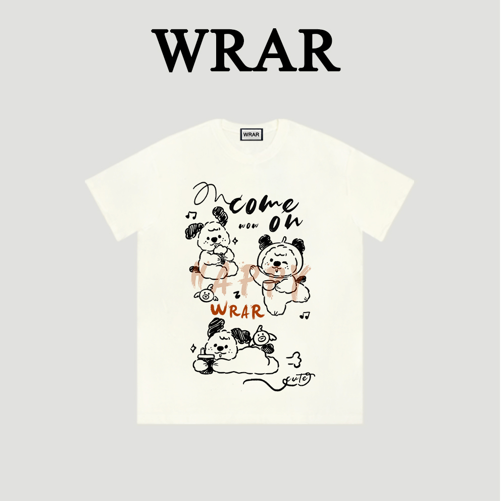 【饮料小狗】新品夏季透气宽松T恤高考毕业季白色时尚情侣春夏印花