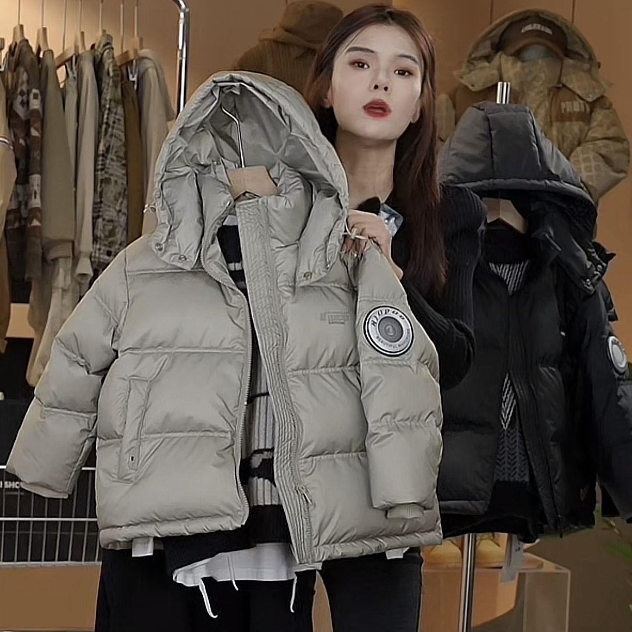 儿童羽绒服男女童中长款冬装中大童白鸭绒三防免洗加厚宝宝外套TD