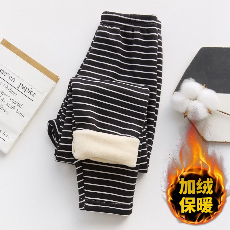 儿童保暖裤加绒加厚男童女童秋裤小孩秋冬季线裤中大童棉TD
