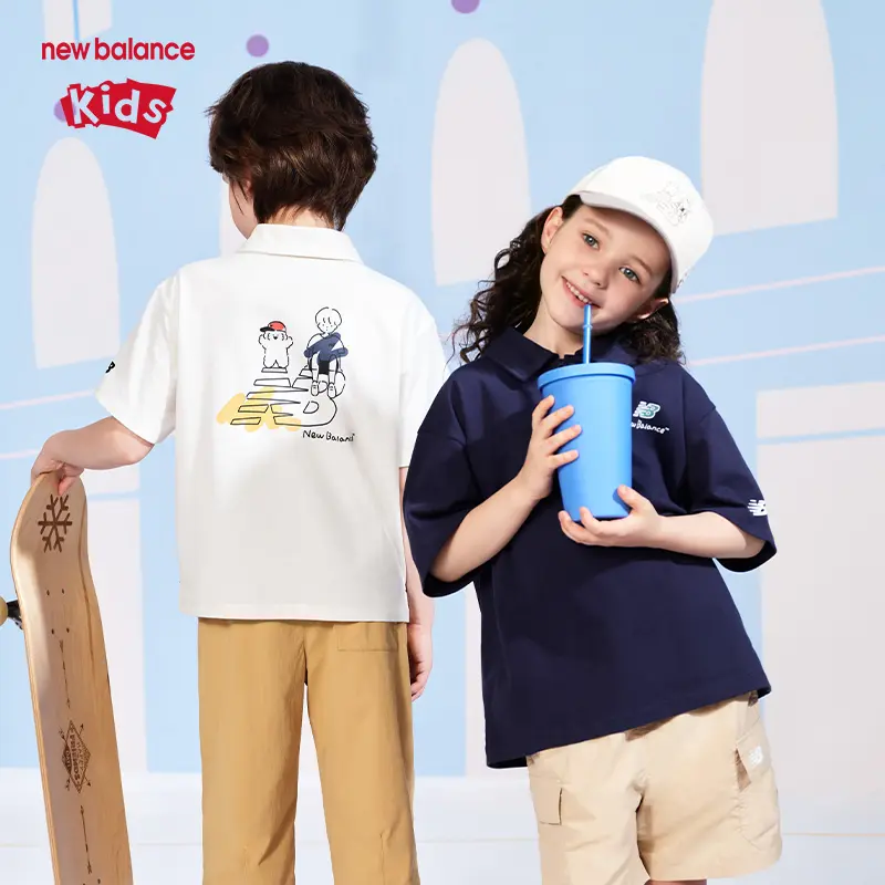 New Balancenb2024年夏季新款儿童运动潮流T恤POLO衫ND7FE2V033
