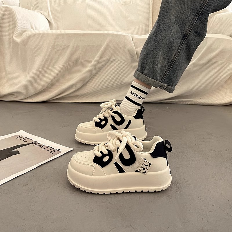 回力潮品2024款秋冬高级感百搭休闲运动鞋厚底熊猫小白鞋爆款板鞋